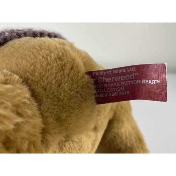 Brass Button Bear Collection, Pickford Bears LTD “Sherwood” Stuffed Bear, 8” Toy - Picture 7 of 9